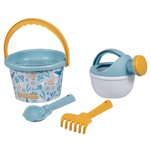 Little Dutch Sandkasten Spielzeug Set Blau Meerestiere