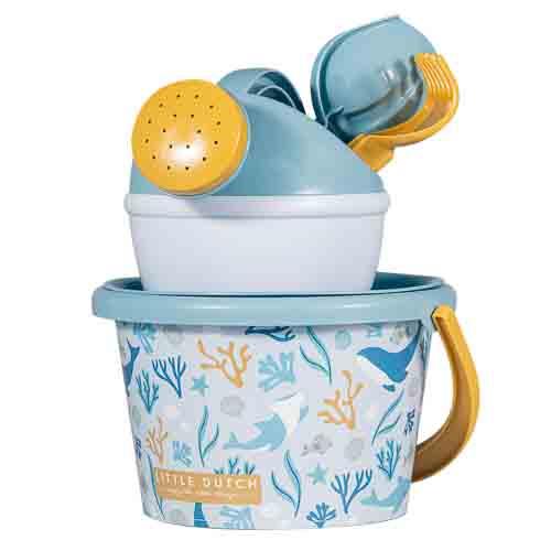 Little Dutch Sandkasten Spielzeug Set Blau Meerestiere