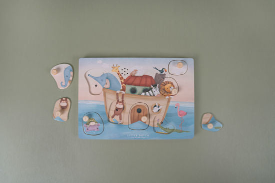 Little Dutch Holz Puzzle mit Geräuschen Arche Noah
