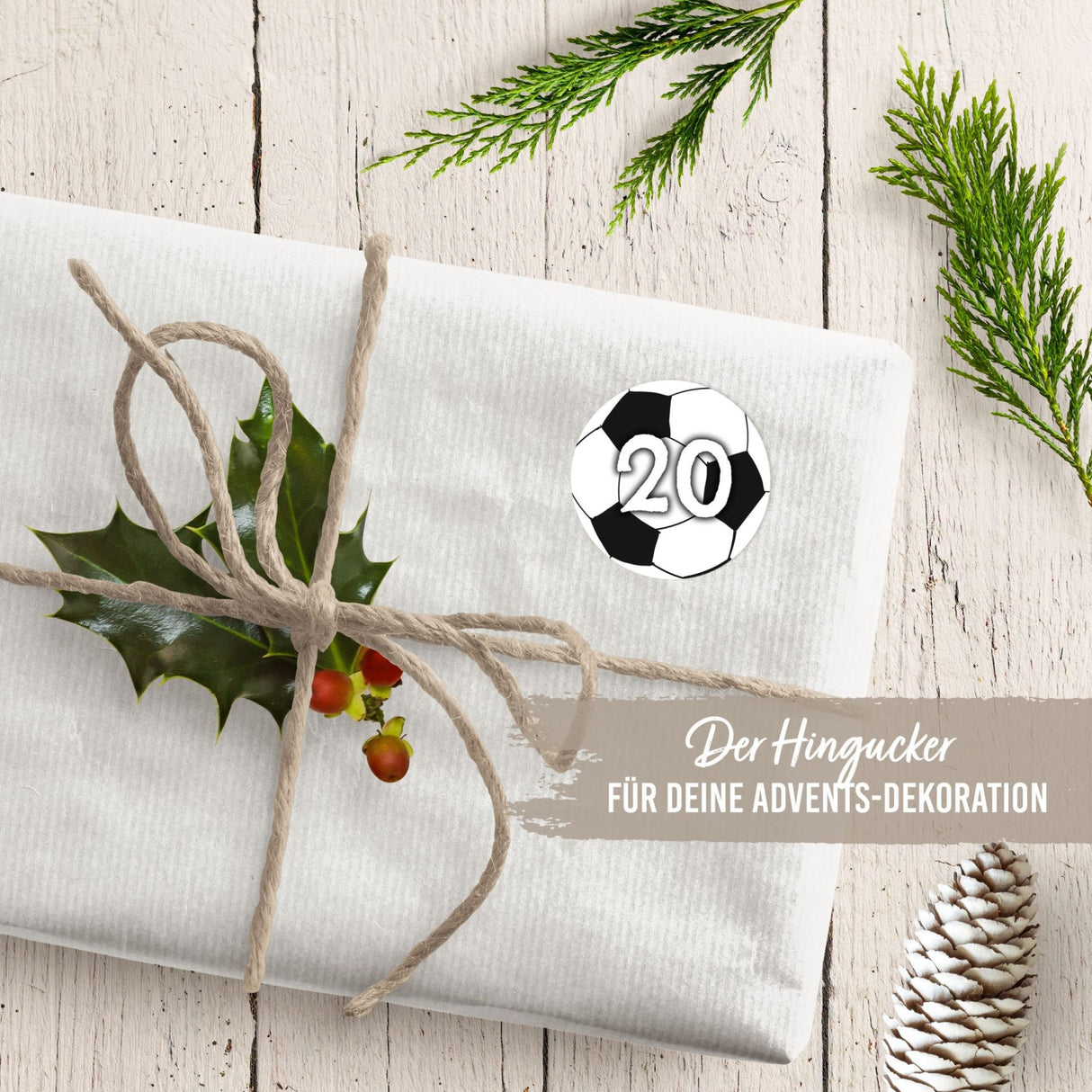 Adventszahlen für Adventskalender Fussball