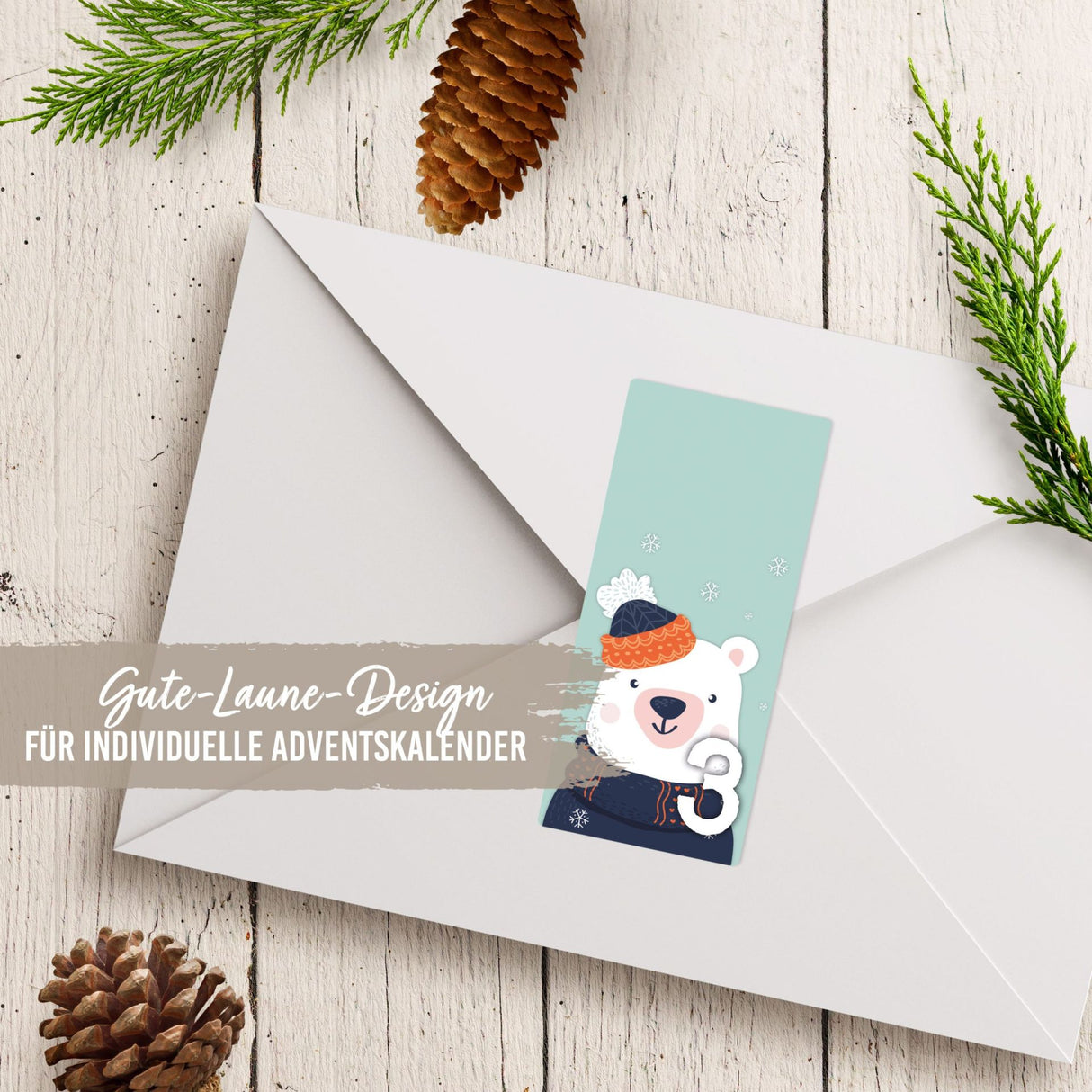 Adventszahlen für Adventskalender Waldtiere