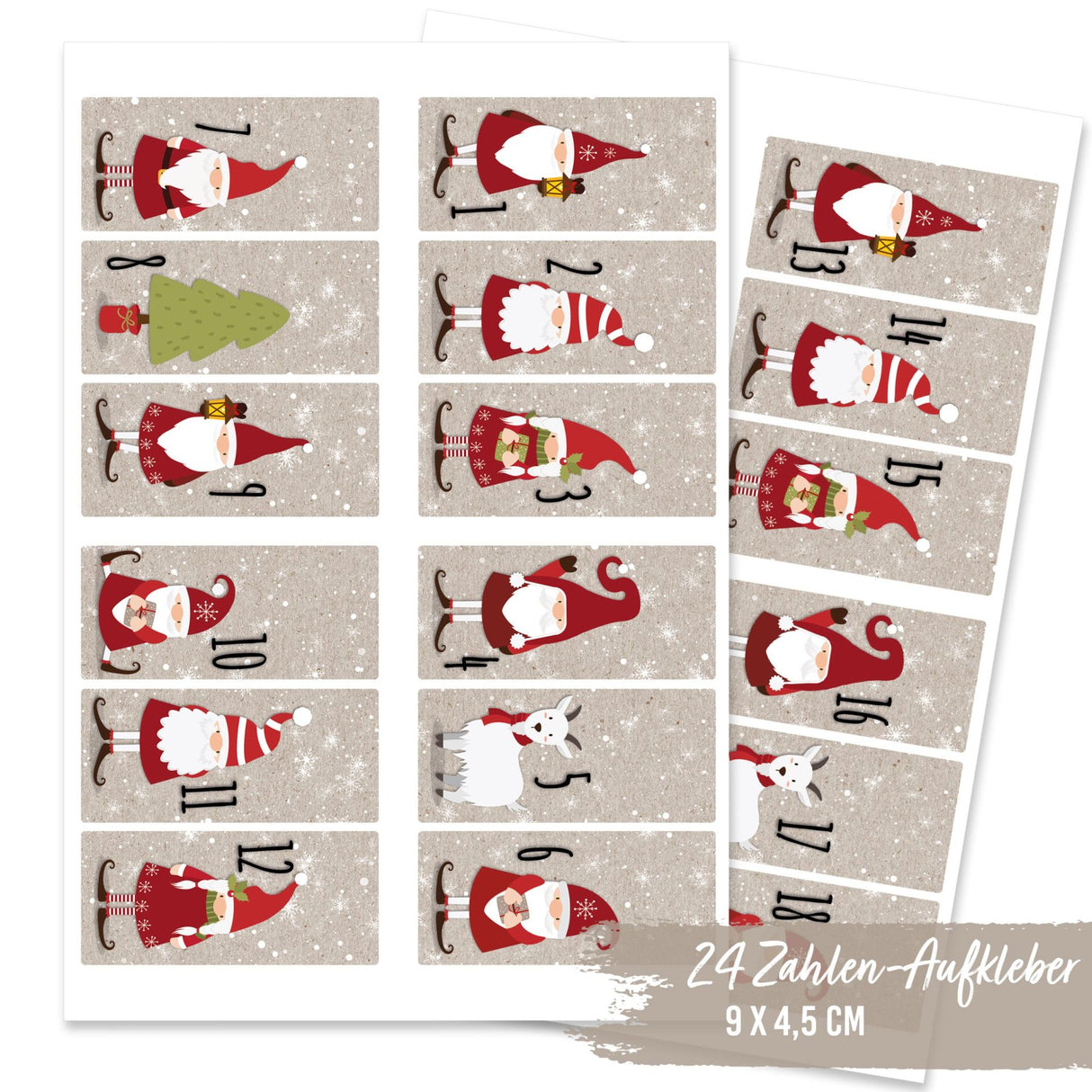 Adventszahlen für Adventskalender Nikolaus