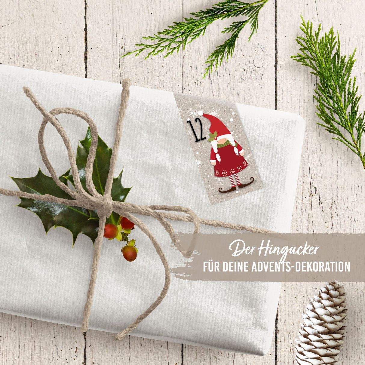 Adventszahlen für Adventskalender Nikolaus