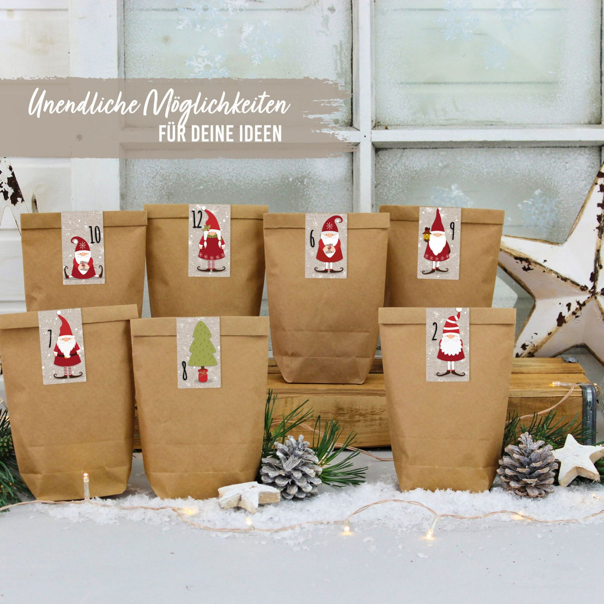 Adventszahlen für Adventskalender Nikolaus