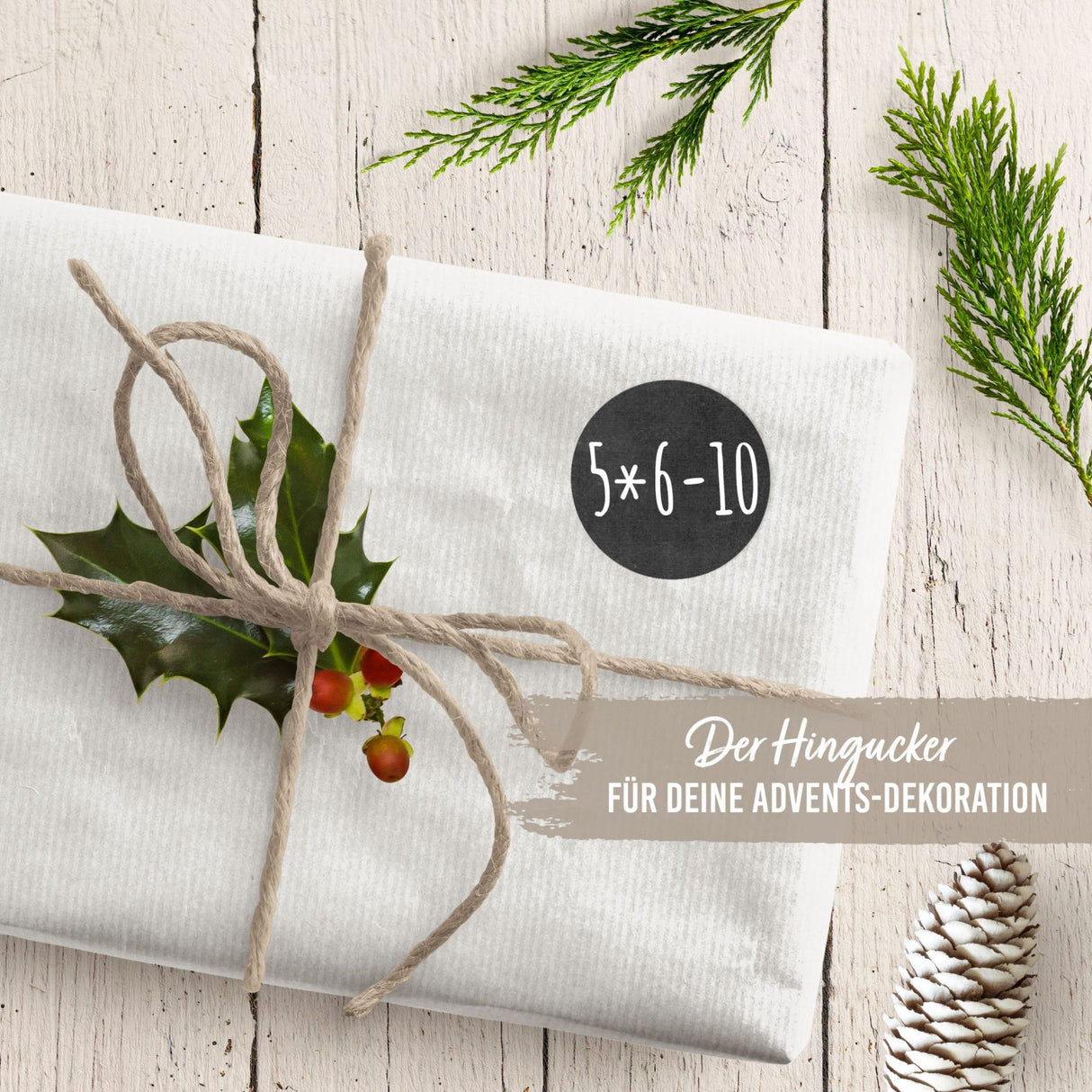 Adventszahlen für Adventskalender Matheaufgaben Schwarz