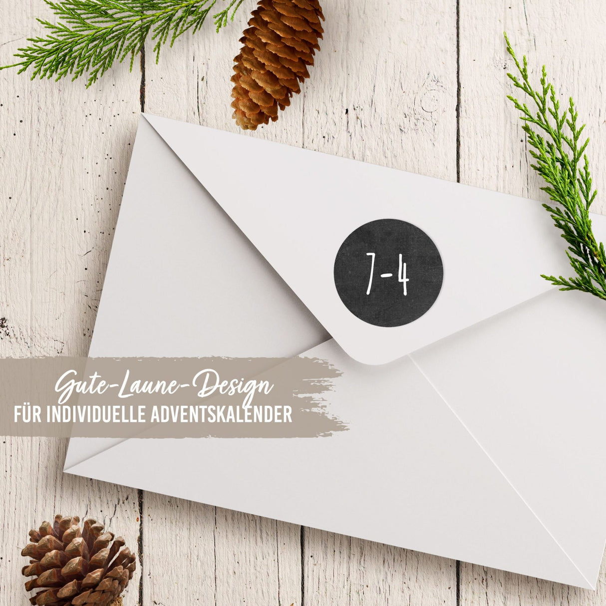 Adventszahlen für Adventskalender Matheaufgaben Schwarz