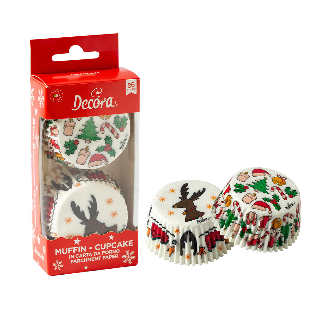 Muffinförmchen Decora Rentier Weihnachten