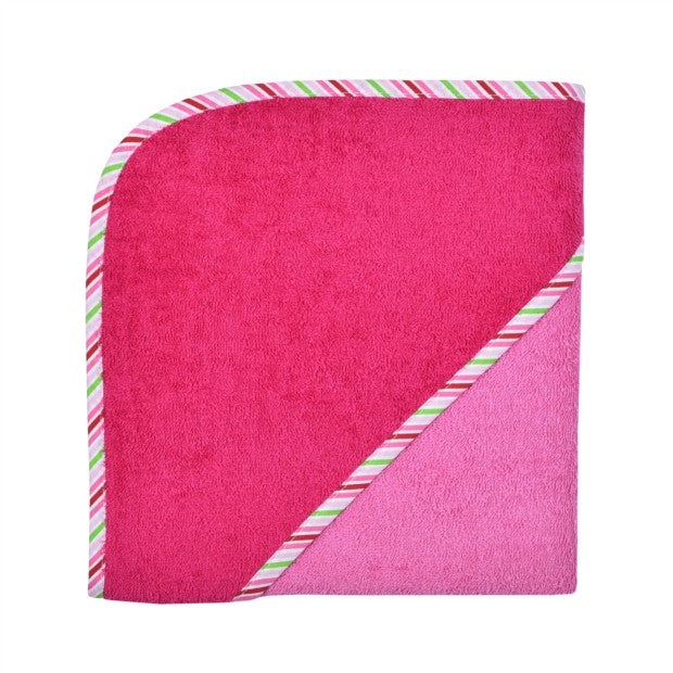 Kapuzen Badetuch Pink Gemustert