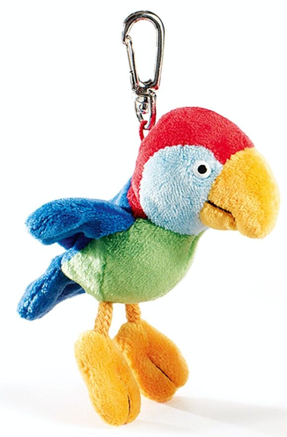 Schlüsselanhänger Plüsch Papagei