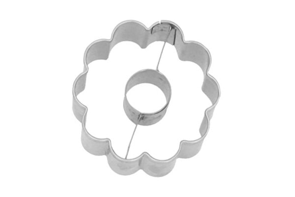 Edelstahl Ausstechform Blume mit Prägung