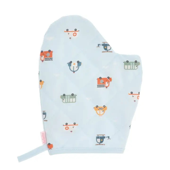 Kinder Kochschürze mit Handschuh Fahrzeuge