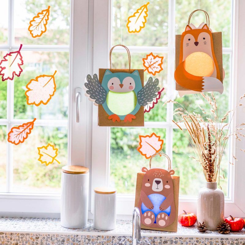 Kinderlaternen zum selber basteln - Tiere