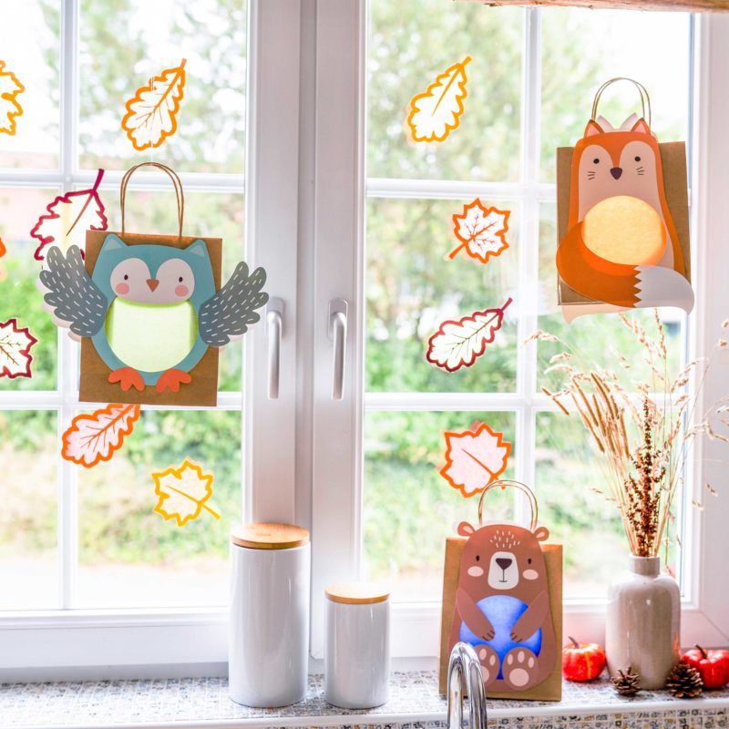 Kinderlaternen zum selber basteln - Tiere