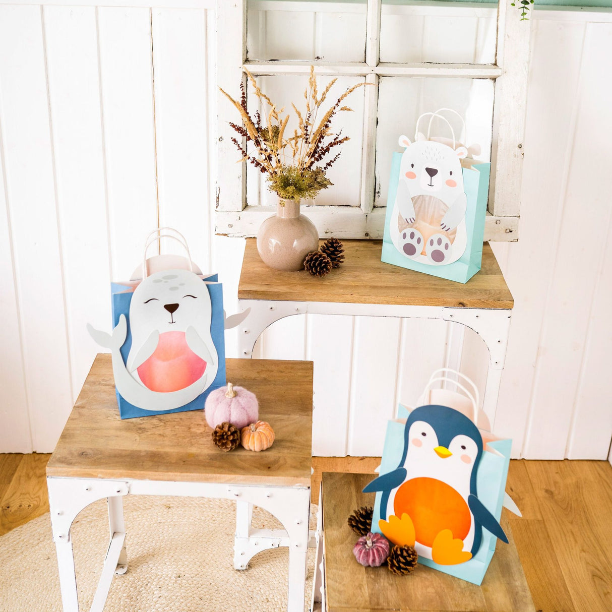 Kinderlaternen zum selber basteln - Polartiere