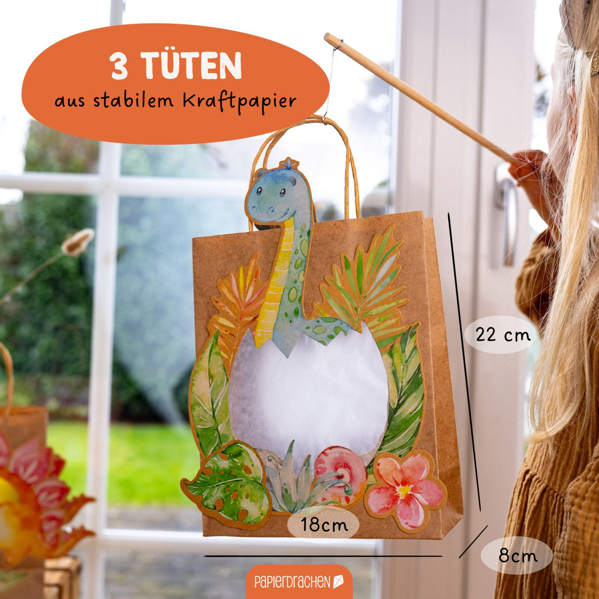 Kinderlaternen zum selber basteln - Dinosaurier