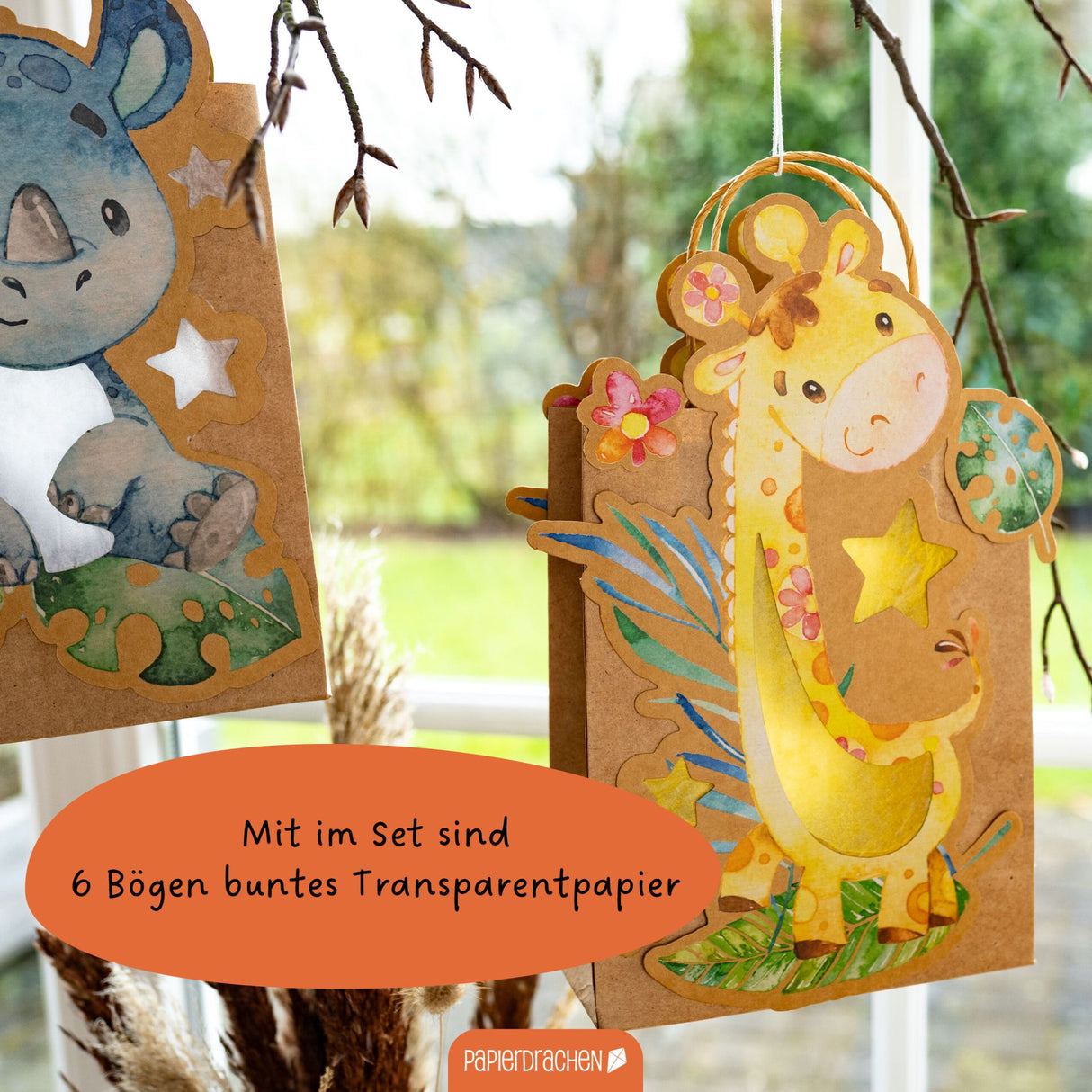 Kinderlaternen zum selber basteln - Dschungeltiere