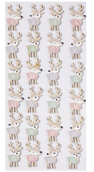 Adventszahlen für Adventskalender Hirsch