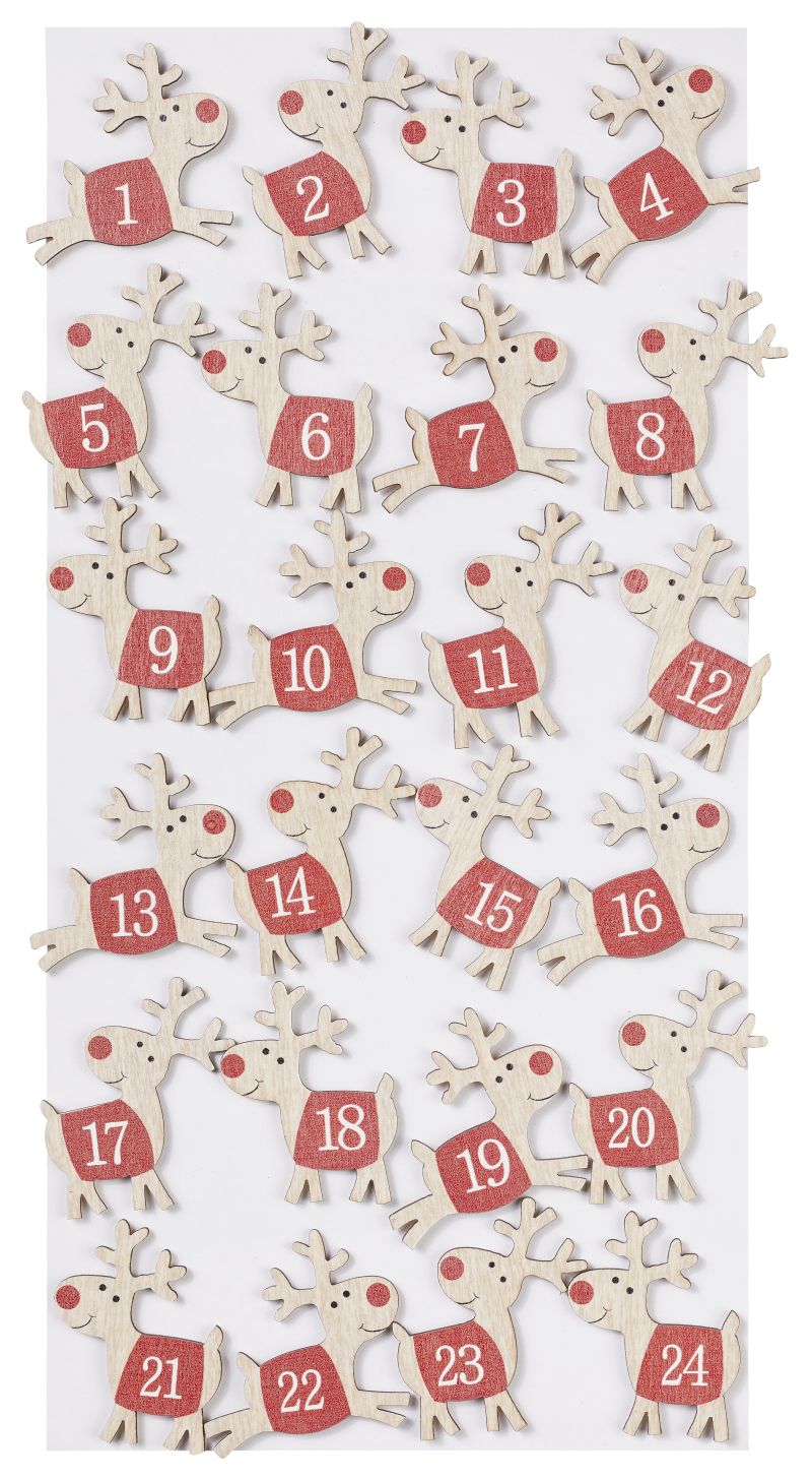 Adventszahlen für Adventskalender Elch