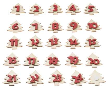 Adventskalender Holzzahlen Tannenbaum