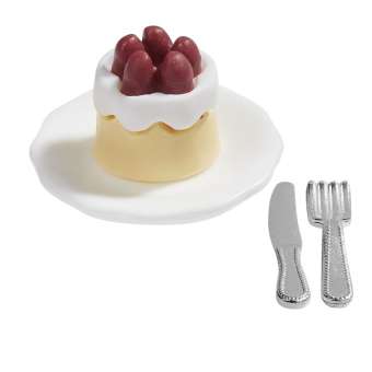 Wichtelzubehör Kuchenteller mit Besteck