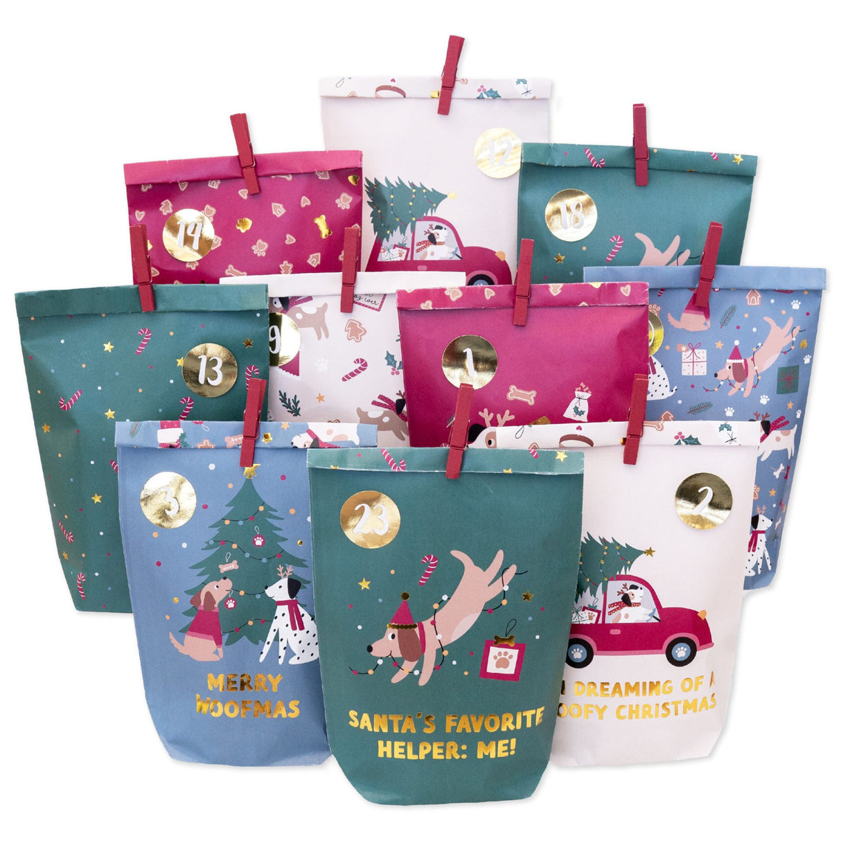 Adventskalender Tüten Hunde