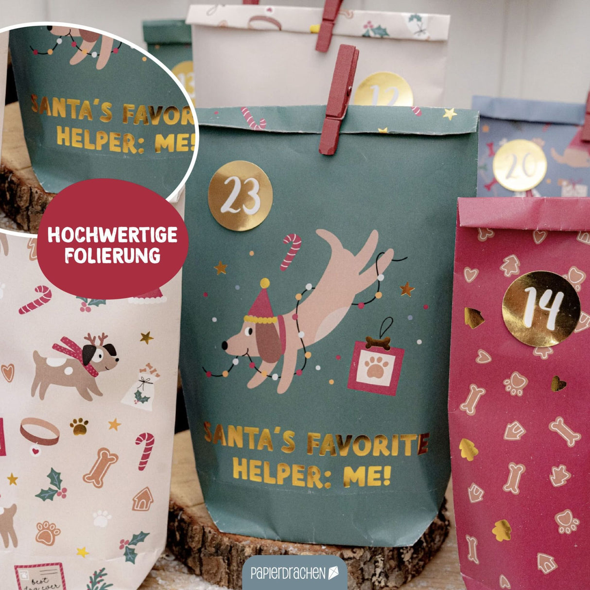 Adventskalender Tüten Hunde