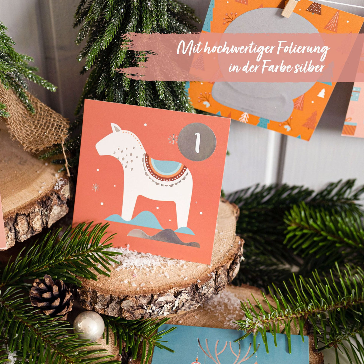 Adventskalender zum Rubbeln Boho