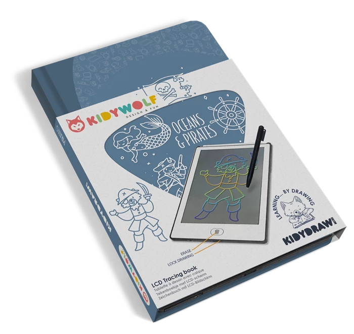 LCD Zaubermaltafel leuchtend für Kinder Piraten