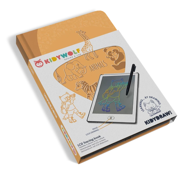 LCD Zaubermaltafel leuchtend für Kinder Tiere