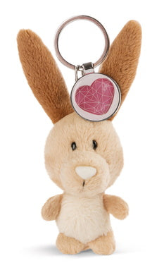 Schlüsselanhänger Plüsch mit Anhänger Hase