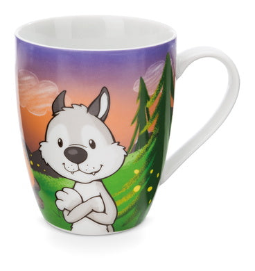 Kinder Porzellantasse Nici Wolf & Streifenhörnchen