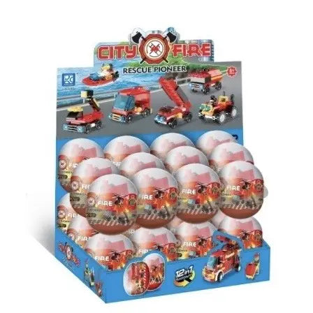 Feuerwehrfahrzeuge Überraschungsei mit Bausteinen