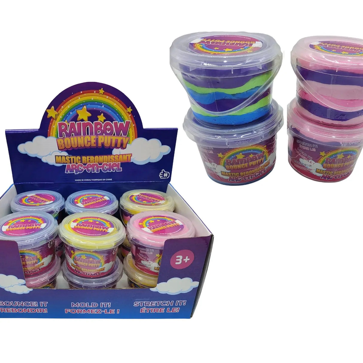 Regenbogen Springknete XL