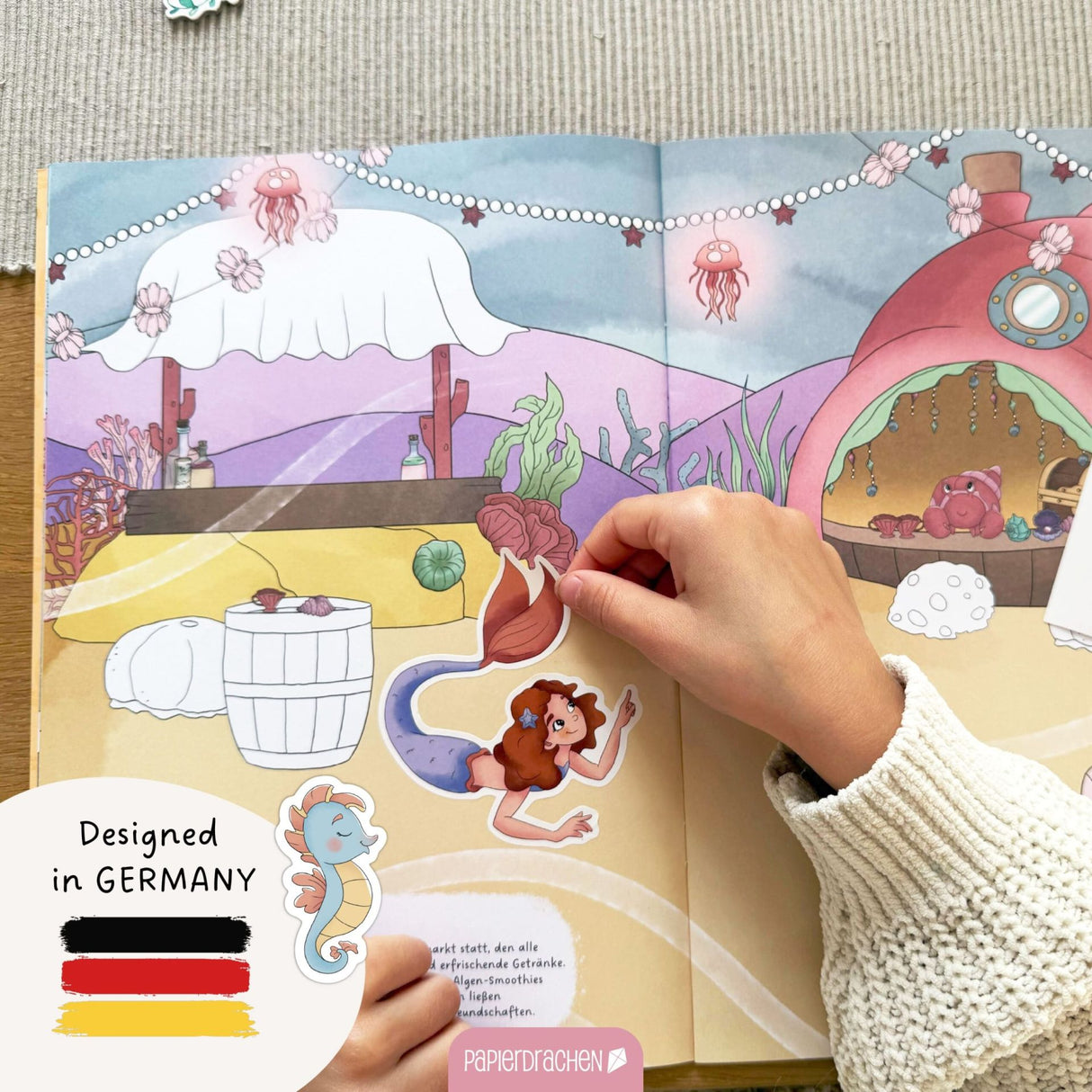 Kreatives Unterwasserwelt Heft - Malen, Rätseln & Stickern