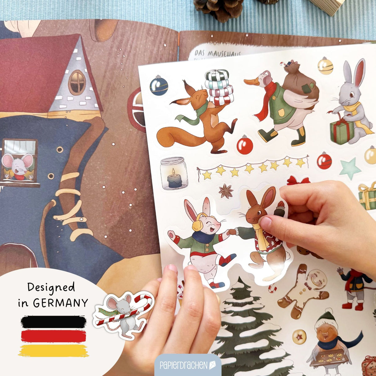 Kreatives Winterwelt Heft - Malen, Rätseln & Stickern