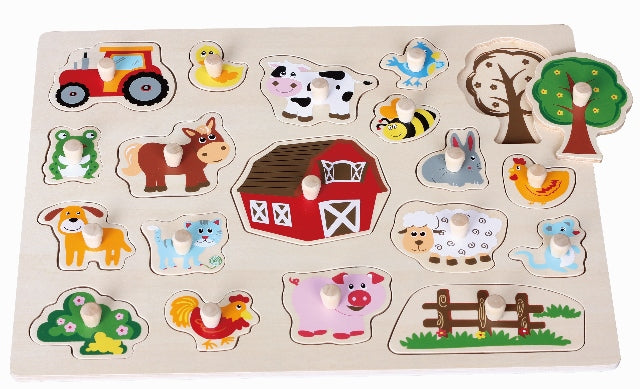 Spielba Puzzle mit Griff Bauernhoftiere