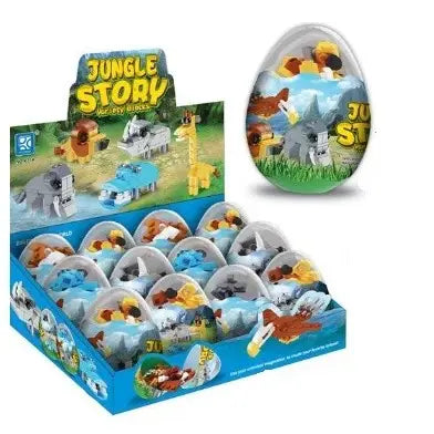 Dschungeltiere Überraschungsei mit Bausteinen