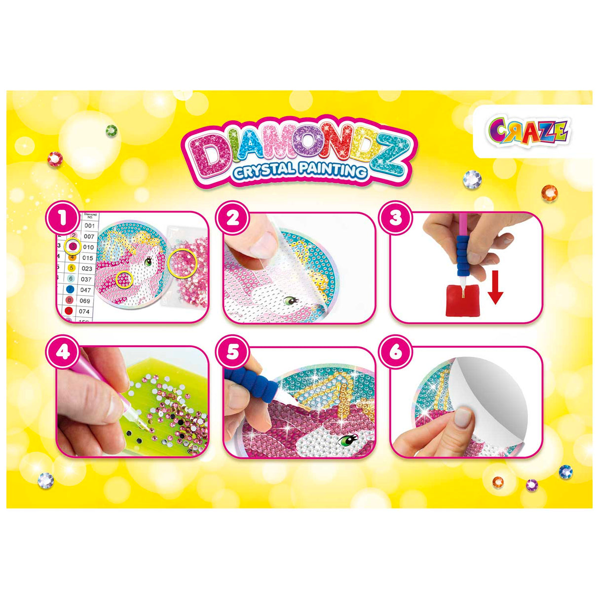 Diamond Painting Sticker Starter Set Galupy Einhorn