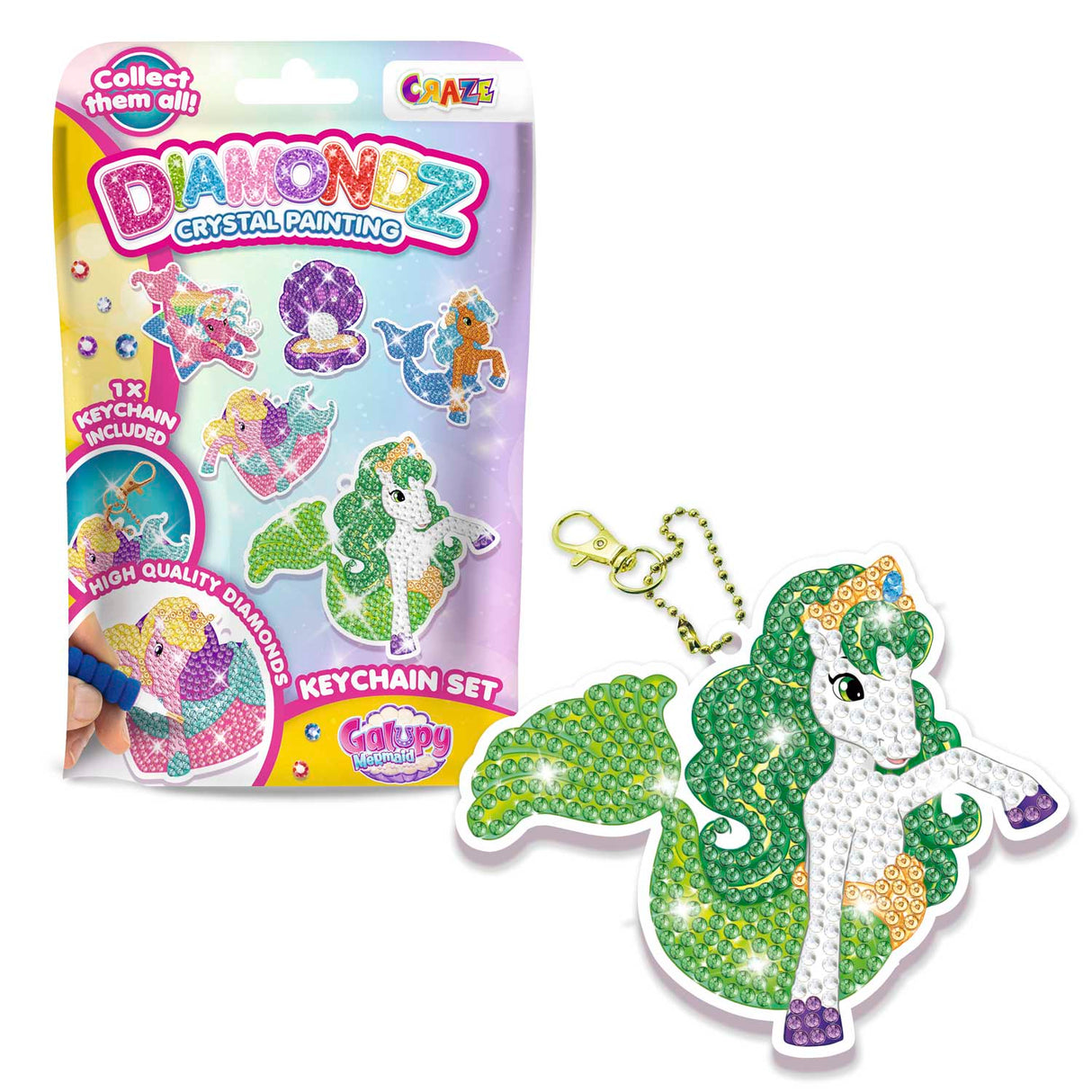 Diamond Painting Schlüsselanhänger Galpupy Meerjungfrau