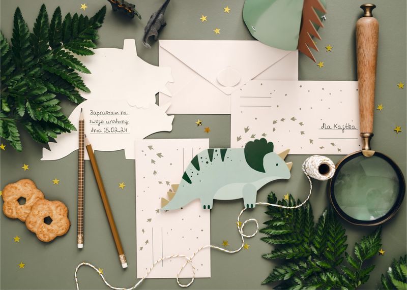 Einladungskarten Kindergeburtstag Triceratops