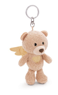 Schlüsselanhänger Plüsch Schutzengel Bär Braun