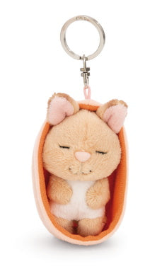 Schlüsselanhänger Plüsch Sleeping Pets Hase Beige Weiss