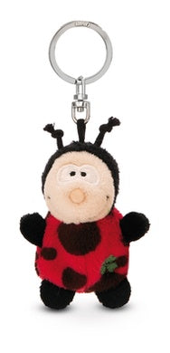 Mini Schlüsselanhänger Plüsch Marienkäfer mit Kleeblatt