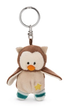 Mini Schlüsselanhänger Plüsch Eule mit Stern