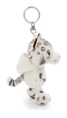 Schlüsselanhänger Plüsch Schneeleopard mit Kapuze