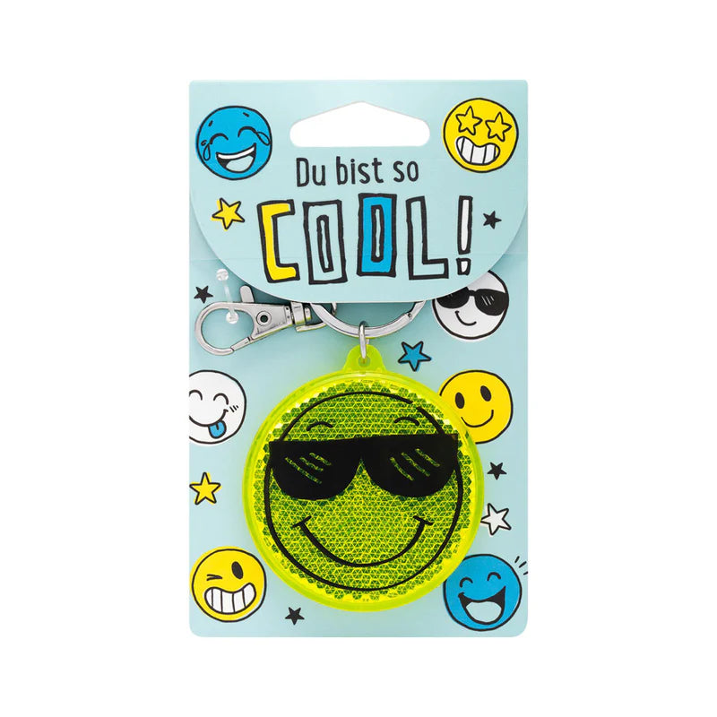 Reflektoranhänger Smiley mit Sonnenbrille