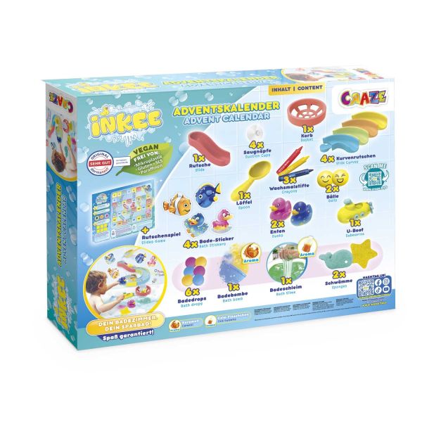 CRAZE Adventskalender Inkee Badespielzeug