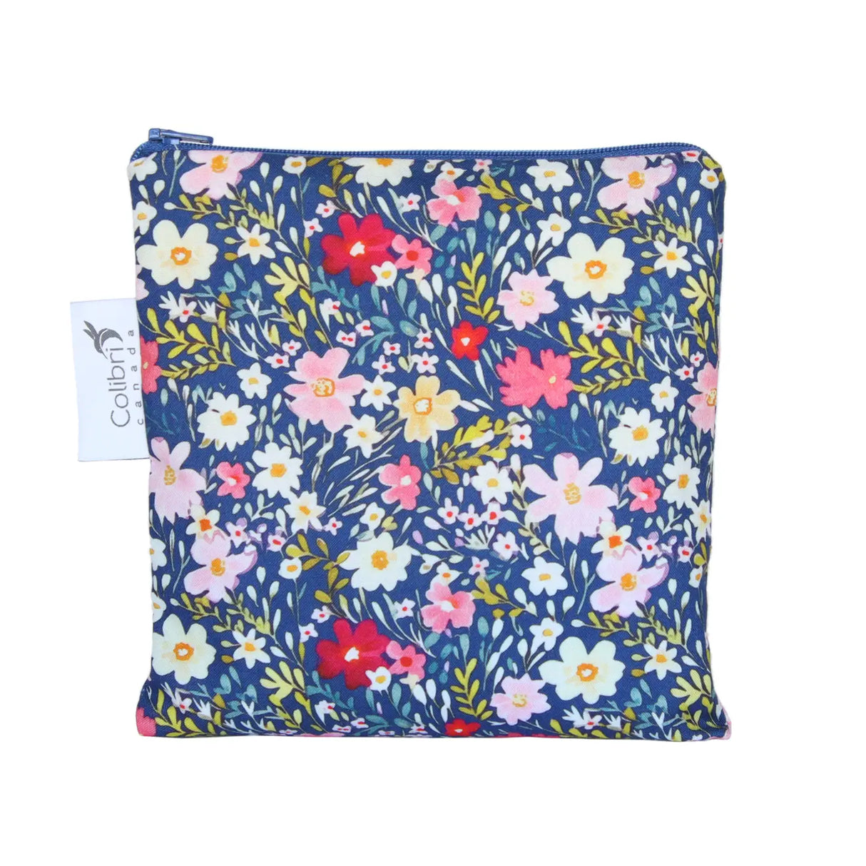 Lunchbag Colibri Blumen Blau