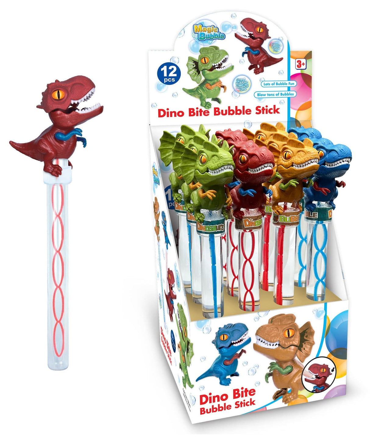 Seifenblasen Magic Bubble Stick XL Dino assortiert