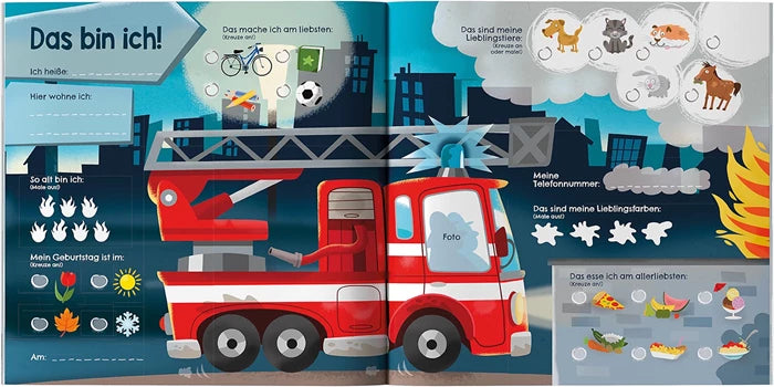 Freundebuch für Kinder im Kindergarten - Fahrzeuge